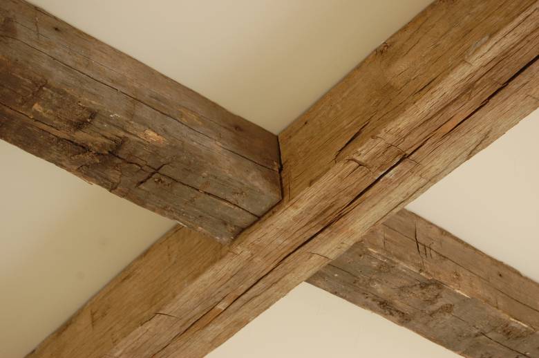 Oak HH Timbers installed in grid pattern