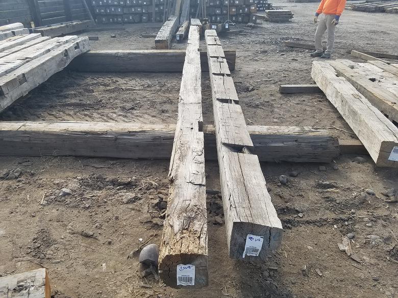 8 x 9 x 23 (sell as a 20') and 8 x 9 x 20' Hand-Hewn