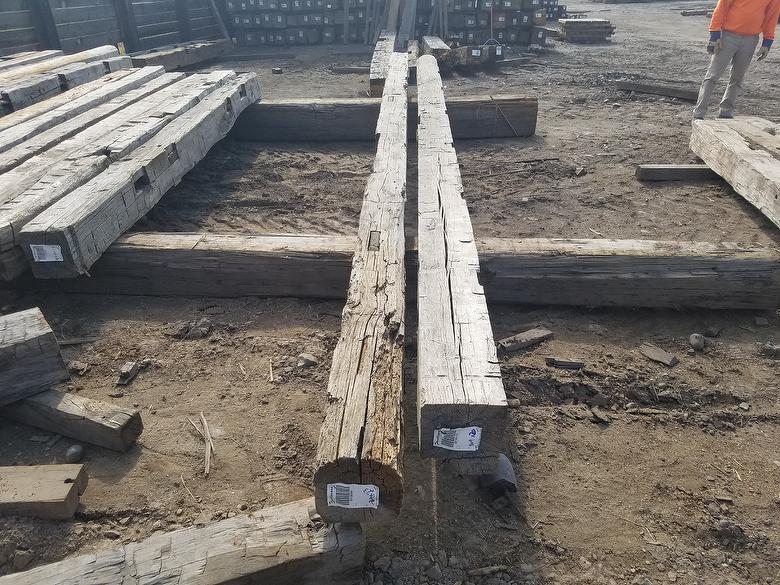 8 x 9 x 23 (sell as a 20') and 8 x 9 x 20' Hand-Hewn