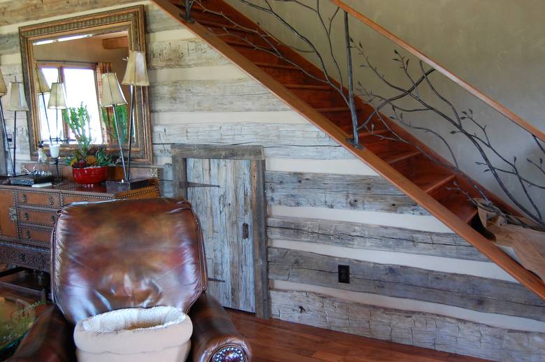 Hand Hewn Skins in Interior of Texas Ranch House