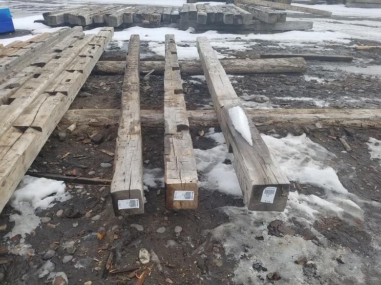 left to right:  7 x 8 x 18, 8 x 9 x 18, 9 x 9 x 18 hewn oak