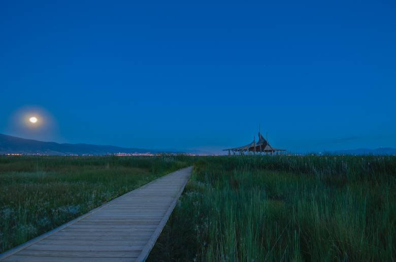 Board walk and pavilion