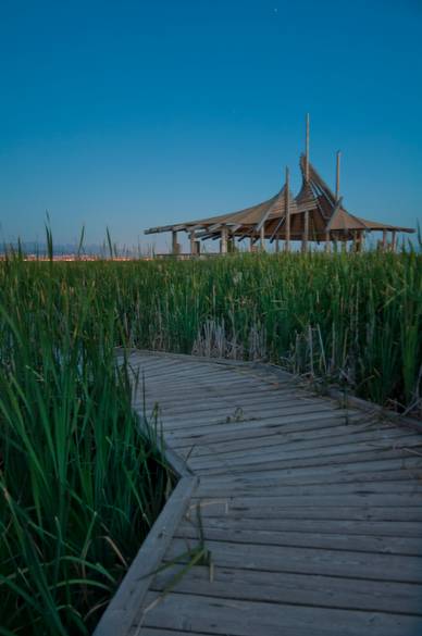 Board walk and pavilion