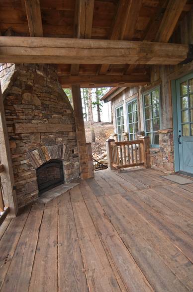 Antique Mixed Gray and Brown Barnwood Siding and 3 x 10 Decking