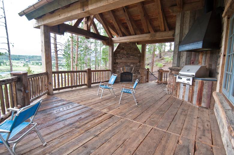 Antique Mixed Gray and Brown Barnwood Siding and 3 x 10 Decking