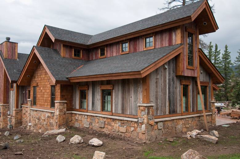 Gray & Faded Red barnwood siding