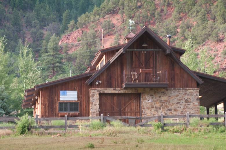 Brown barnwood siding