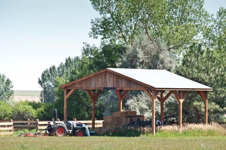 Barn with Brown Barnwood Exterior Siding