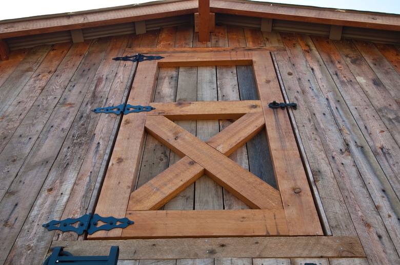 Barn with Brown Barnwood Exterior Siding