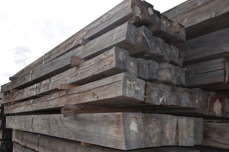 Primarily 6 x 8 x 16' Weathered Rescued Timbers