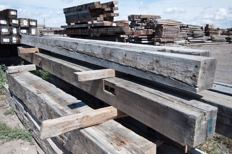 8 x 8 x 14' weathered oak--if one cut face is ok this is an option for a 4 x 8 x 14'