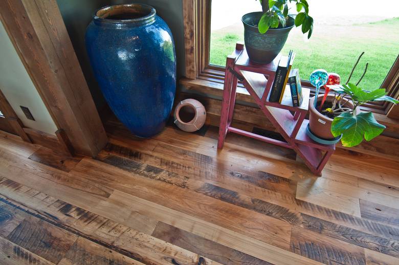 Trailblazer Mixed-Hardwood Skipped Flooring