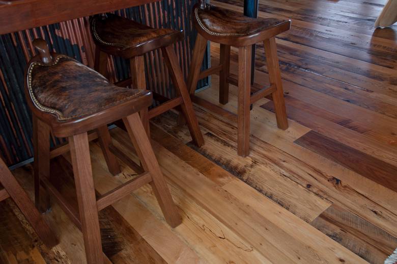 Trailblazer Mixed-Hardwood Skipped Flooring