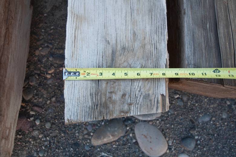 10x14 Willamette Weathered DF Timbers (Width Varies slightly)