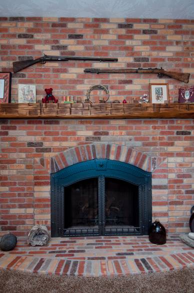 Hand-Hewn Processed Mantel