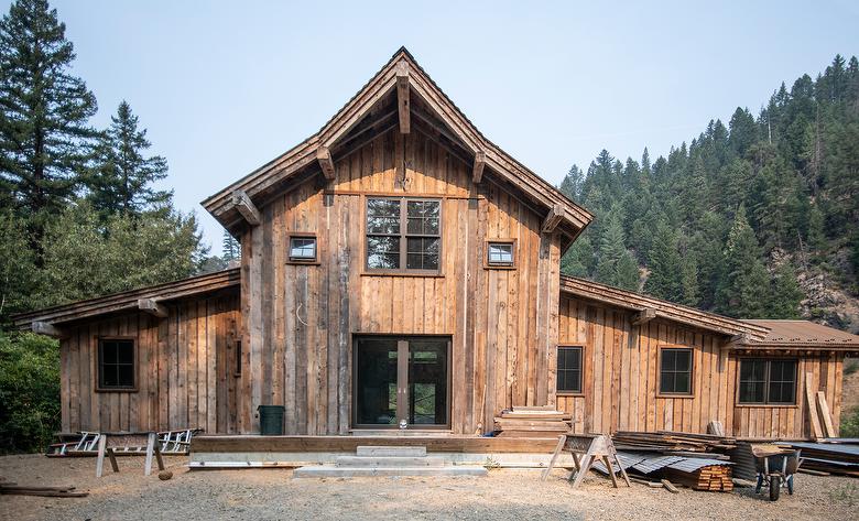 WeatheredBlend Brown Barnwood and Hand-Hewn Timbers