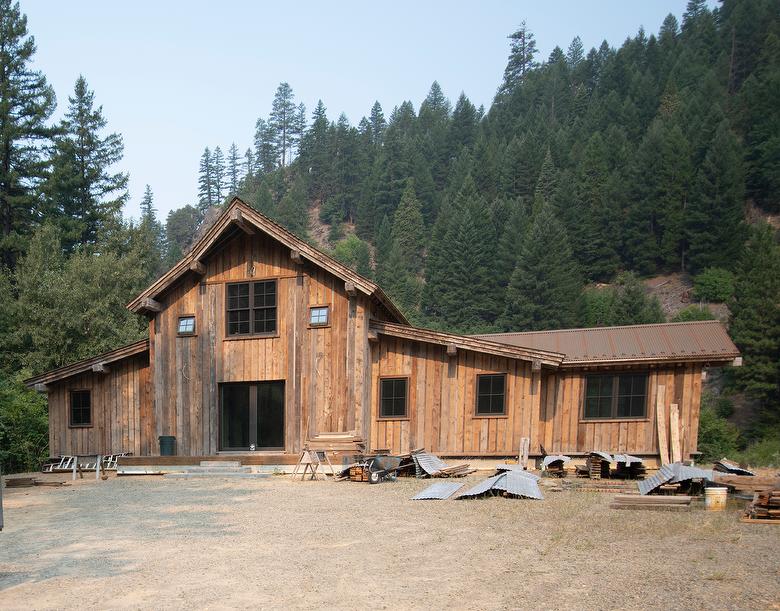 WeatheredBlend Brown Barnwood and Hand-Hewn Timbers