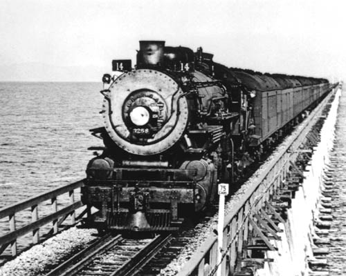 Train on trestle