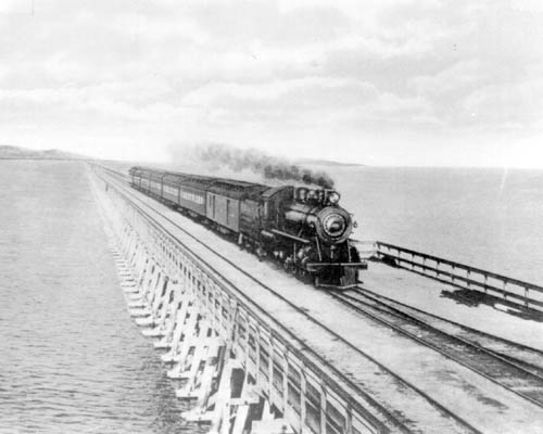 Train on trestle