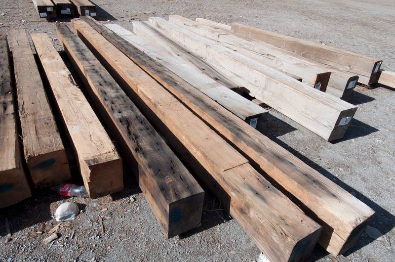 Middle timbers are 8 x 10.  Timbers on the right are not washed (not anticipated for this order)