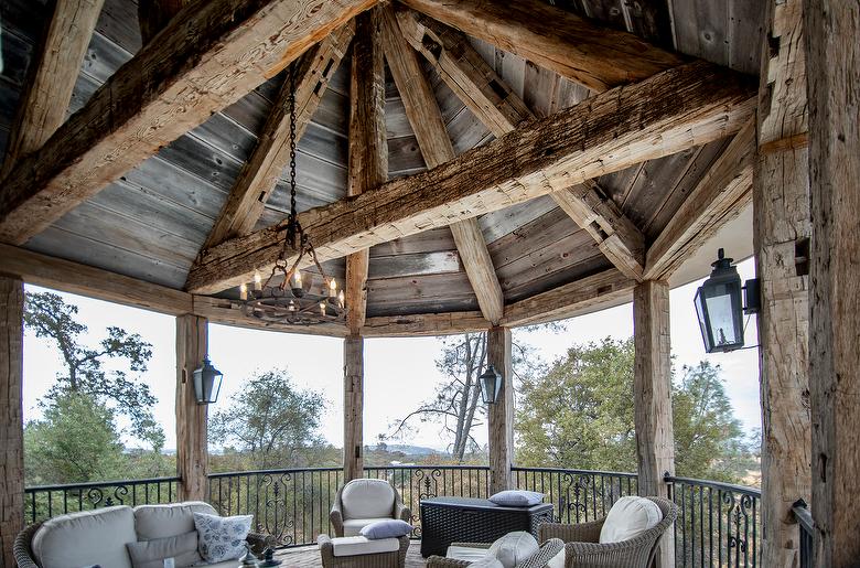 Hand-Hewn Timbers and Antique Gray Barnwood