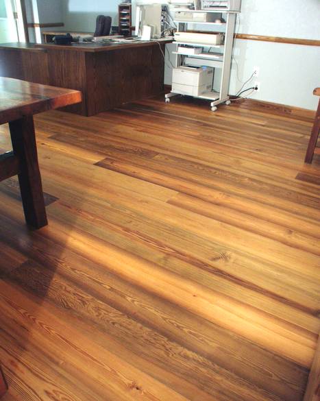 Blackfoot Office / River-Recovered Heart Pine T & G Flooring