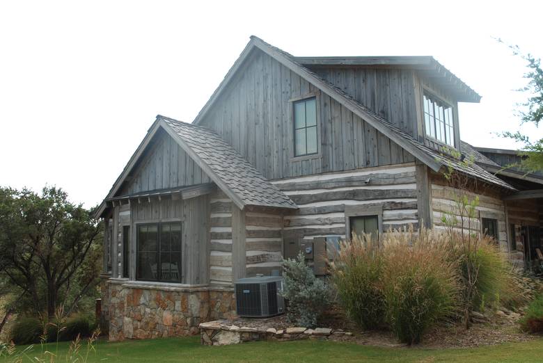 Hand Hewn Skins, Weathered TWII Timbers and Coverboard Barnwood