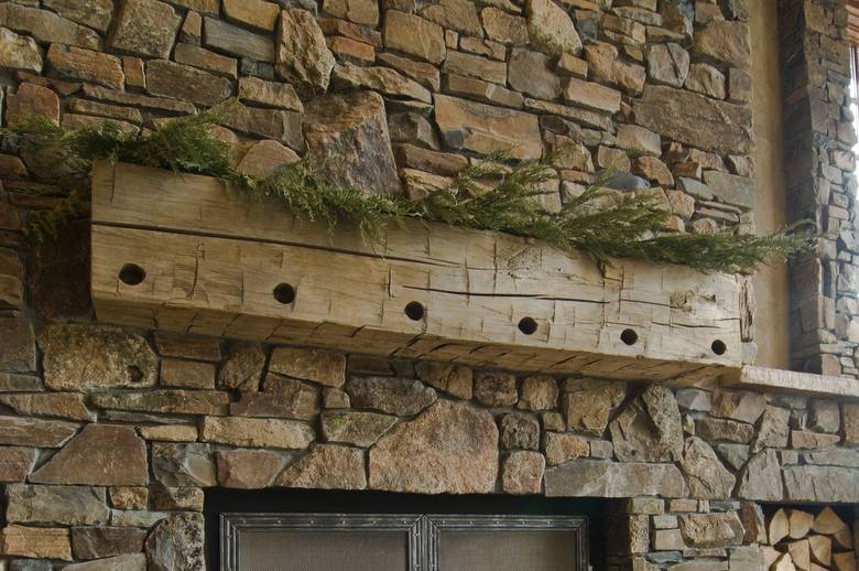 Hand-Hewn Mantel