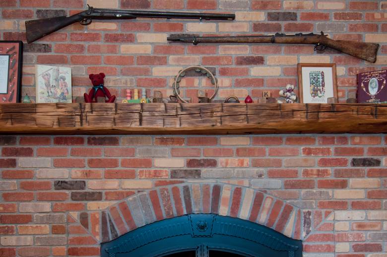 Hand-Hewn Mantel