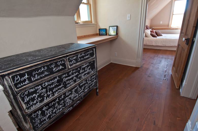 Douglas fir floor - installed with Wood Wax Finish Walnut and Plyx-Oil Clear coating