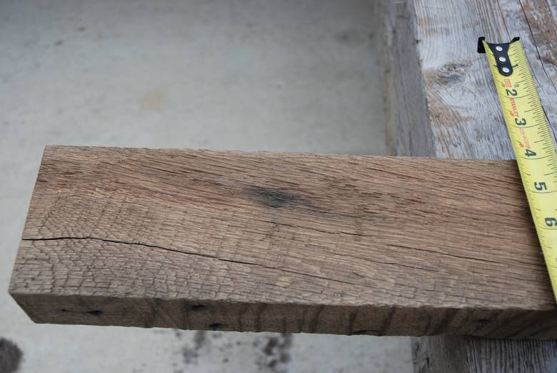 Oak 2" Material with Naily Edge (Wire Brushed)