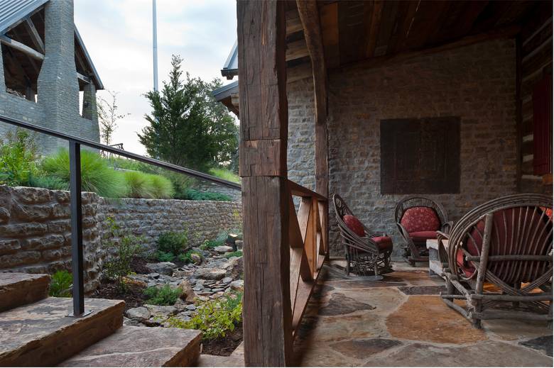 Hand Hewn Skins and Timbers on Texas Residence