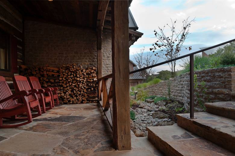 Hand Hewn Skins and Timbers on Texas Residence