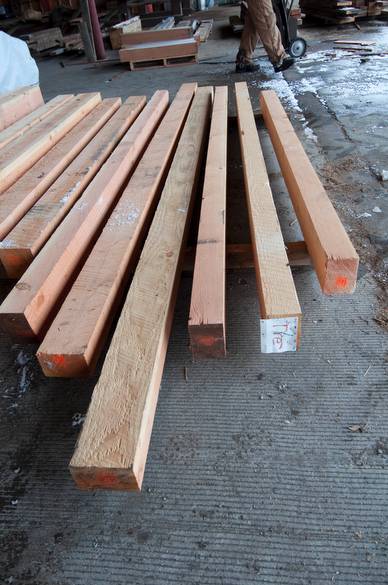 4 x 8 and 6 x 6 DF Rustic Circle-Sawn Timbers