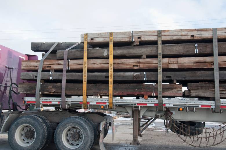 Hand-Hewn Oak Timbers