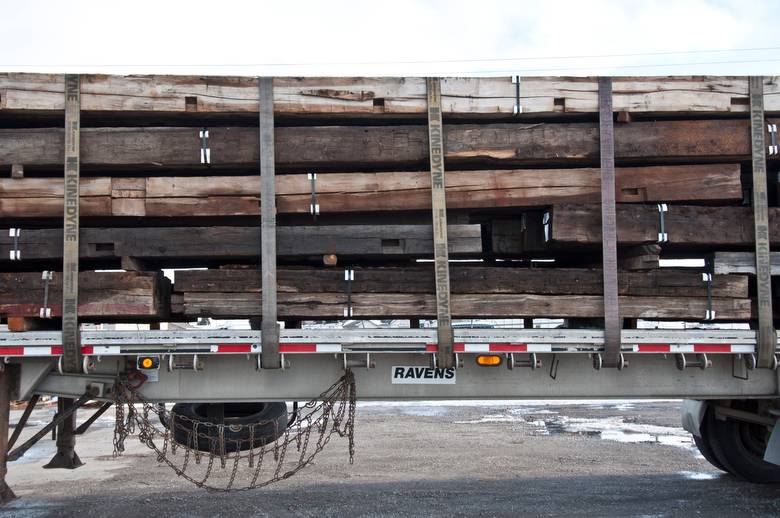 Hand-Hewn Oak Timbers