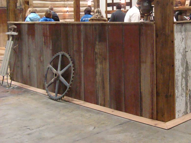 Red and white barnwood