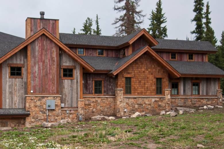 Weathered Gray and Faded Red Barnwood Siding