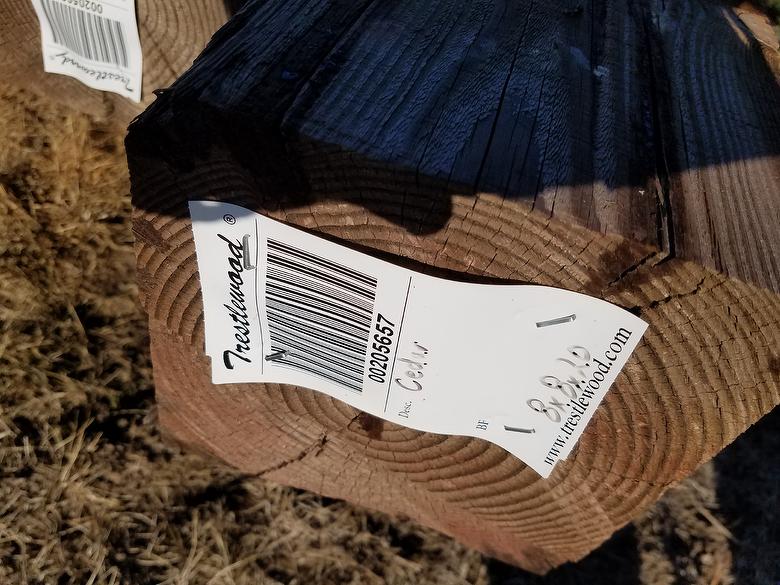 Photo 169954 Reclaimed Timbers (Cedar but has some evidence of creosote)