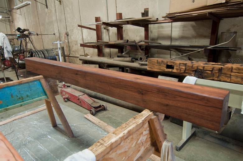 5.5 x 7 x 8' Finished Walnut Mantel 