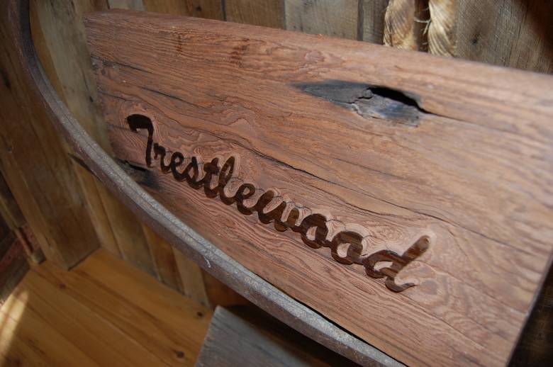Trestlewood Redwood Sign