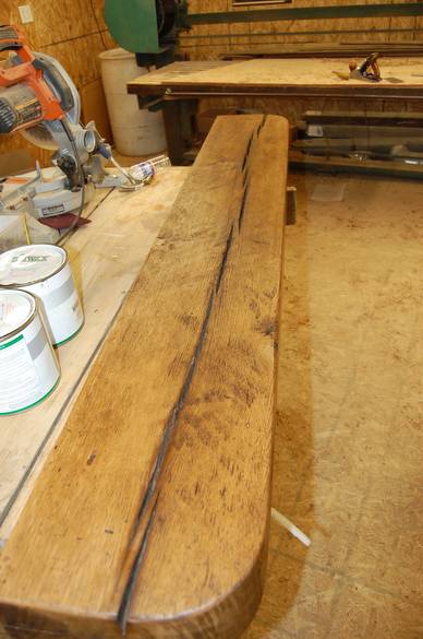 6x12x6 Oak Mantel