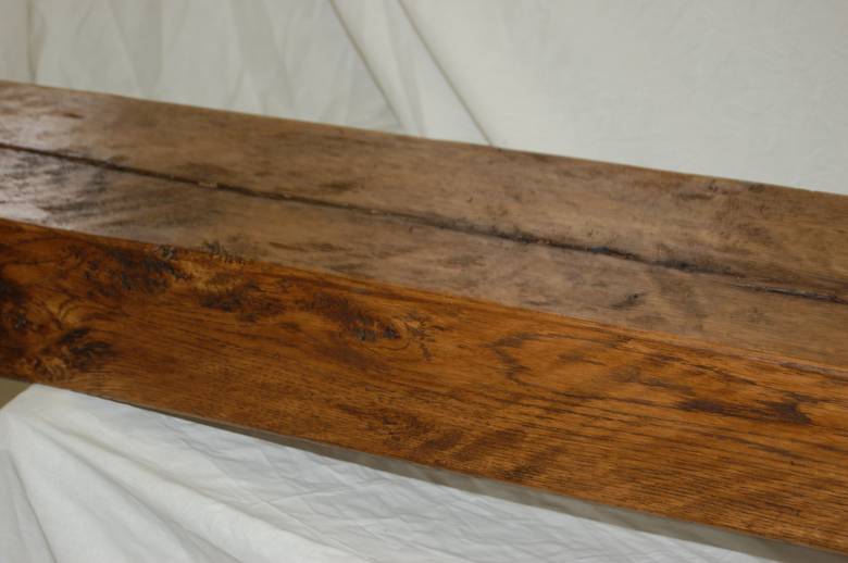 6x12x6' - Oak Hand-Tooled Mantel