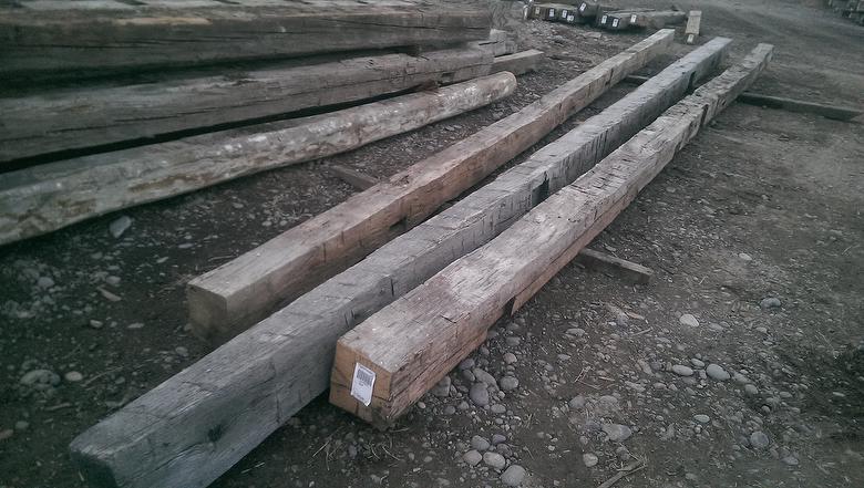 Hand-Hewn Oak Timbers for Order