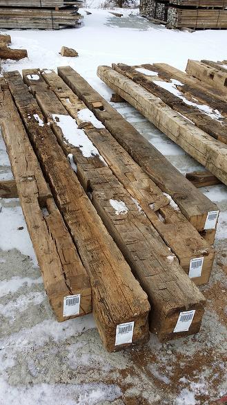 Hand-Hewn Oak Timbers