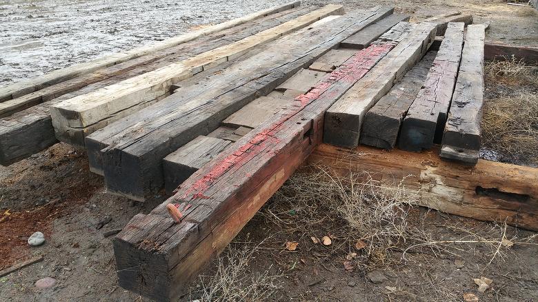 Hand-Hewn Oak Timbers for Order