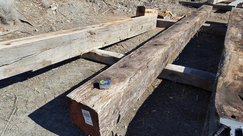 WeatheredBlend Oak Timbers from Construction/Industrial Project