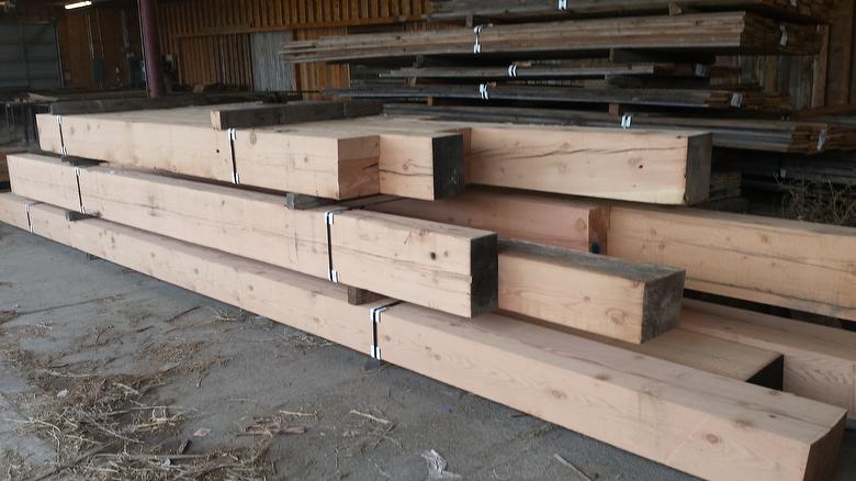 Douglas Fir Band-Sawn Graded (Mostly #2, a few #1) Timbers