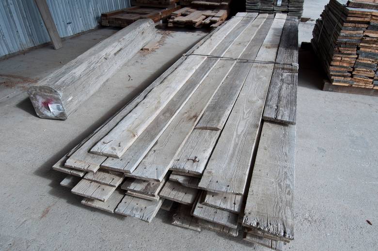 1 x 8 x long (probably 13-14' long) Gray Corral Board (Cut on 1 face)