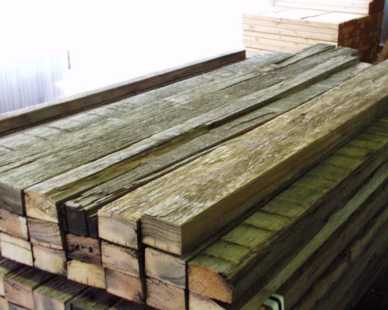 4 x 6 Weathered Timbers / Face and end view